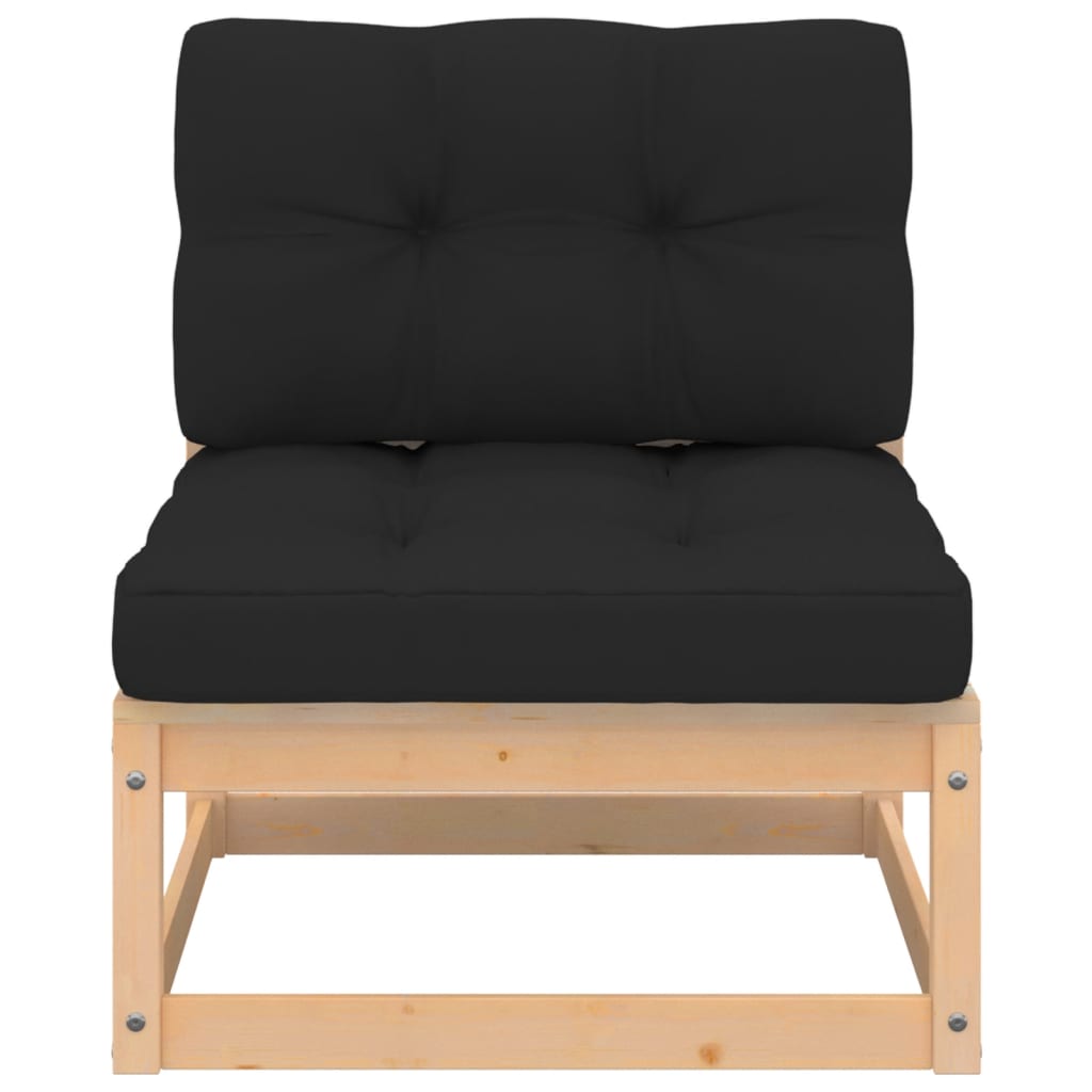 13-tlg. Garten-Lounge-Set mit Kissen Kiefer Massivholz